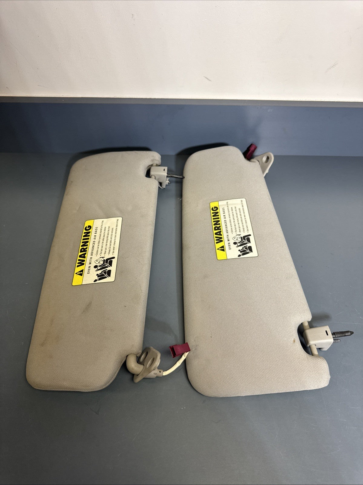 2006-2011 BMW E90 Sun Visor Shade Set Visors Left Right Pair Gray OEM