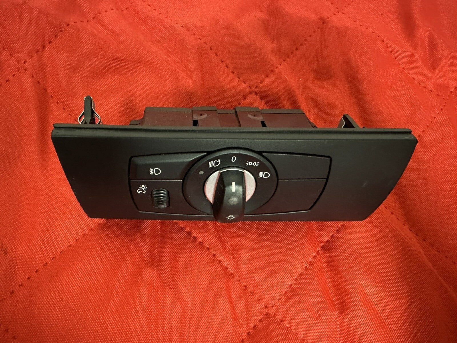 07-13 BMW E70 X5 E71 X6 HEADLIGHT FOG LIGHT CONTROL SWITCH BLACK OEM 9134728