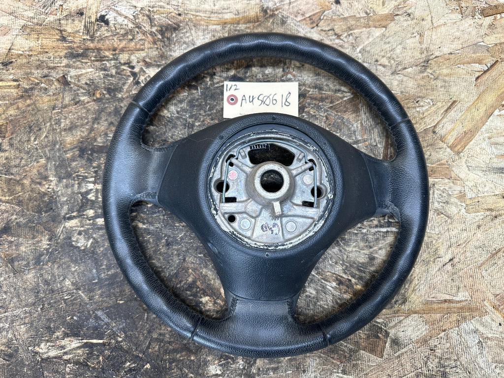 BMW 2006-2012 E90 E9X 3 SERIES BLACK LEATHER STEERING WHEEL OEM 3375E901