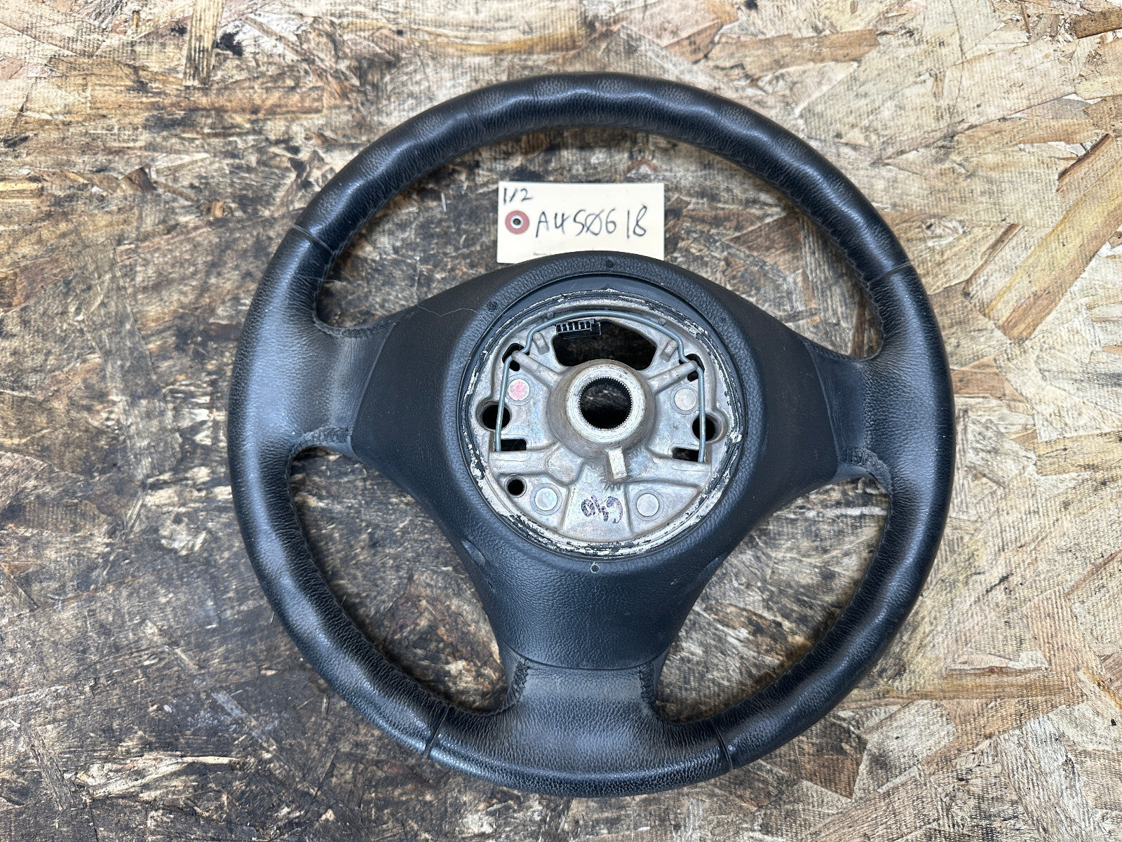 BMW 2006-2012 E90 E9X 3 SERIES BLACK LEATHER STEERING WHEEL OEM 3375E901