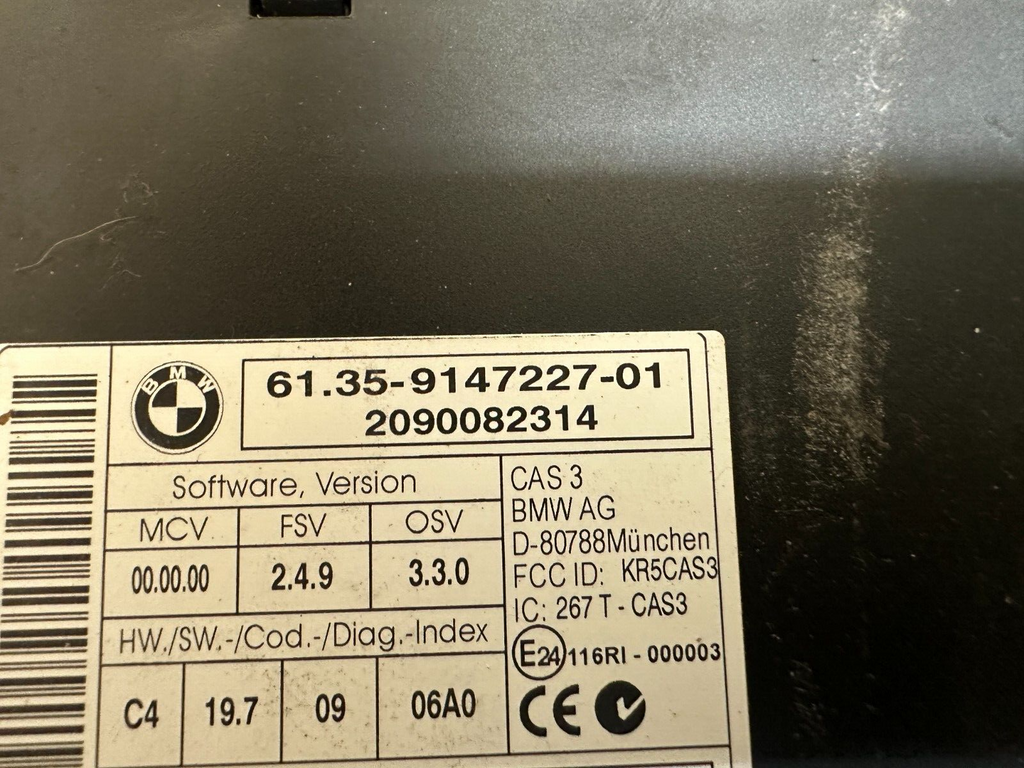 BMW 2009-2013 E90 ECU+CAS(IMMOBILIZER)+KEY VIN MATCHED SET OEM 7594485+9147227