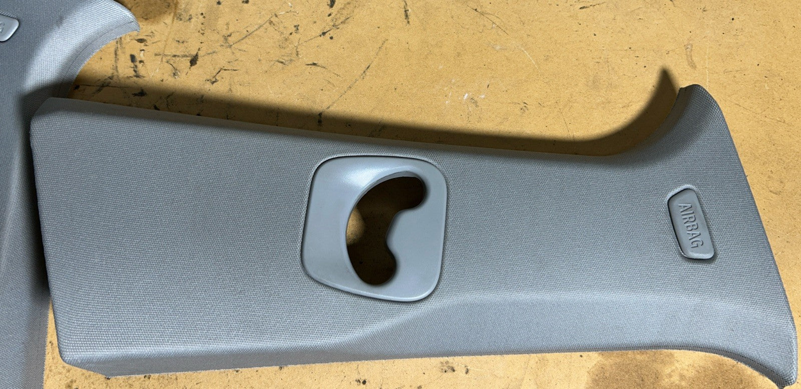 11-17 BMW X3 F25 CENTER LEFT & RIGHT SIDE UPPER B PILLARS COVER TRIM PANEL GRAY