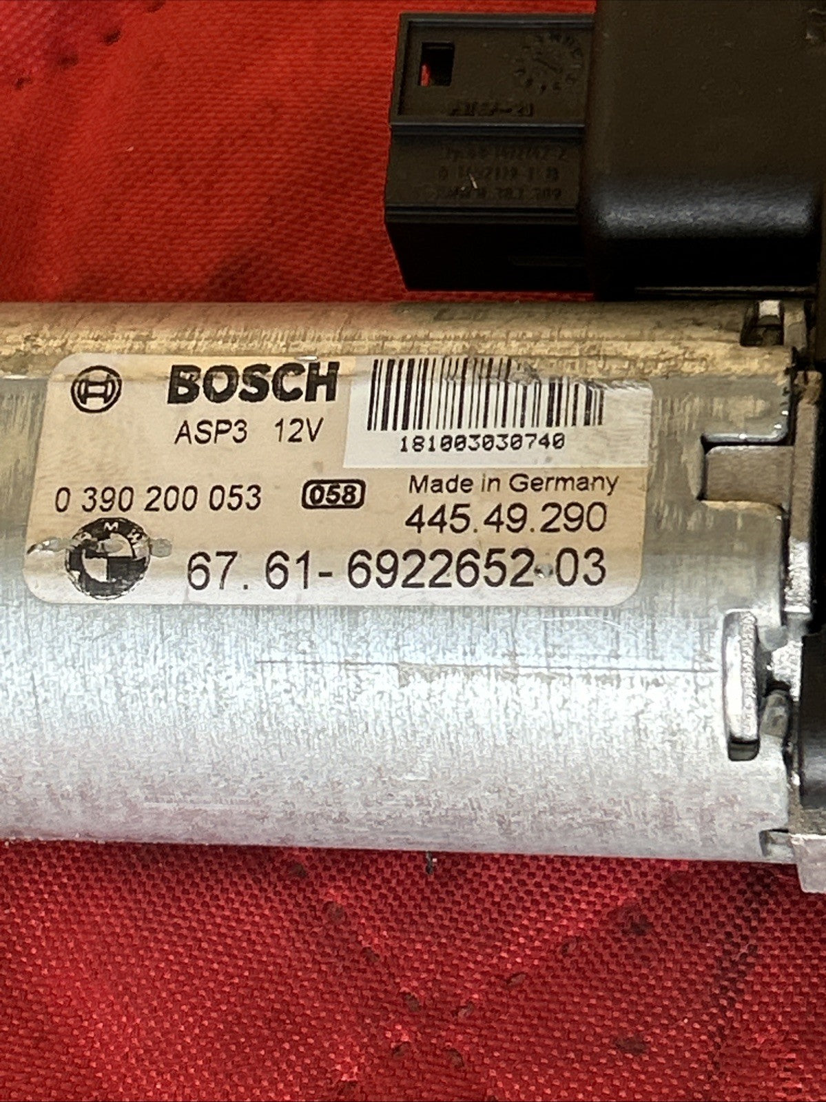 04-10 BMW X3 E83 Upper Sunroof Moon Roof Motor Unit 6922652 OEM