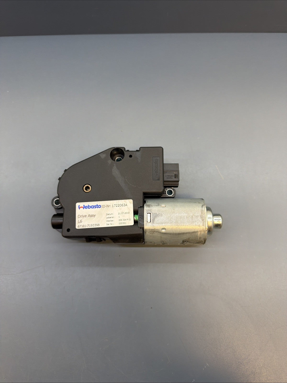 07-13 OEM BMW E90 E92 328 335 M3 Upper Sunroof Moon Roof Motor Unit 7193398