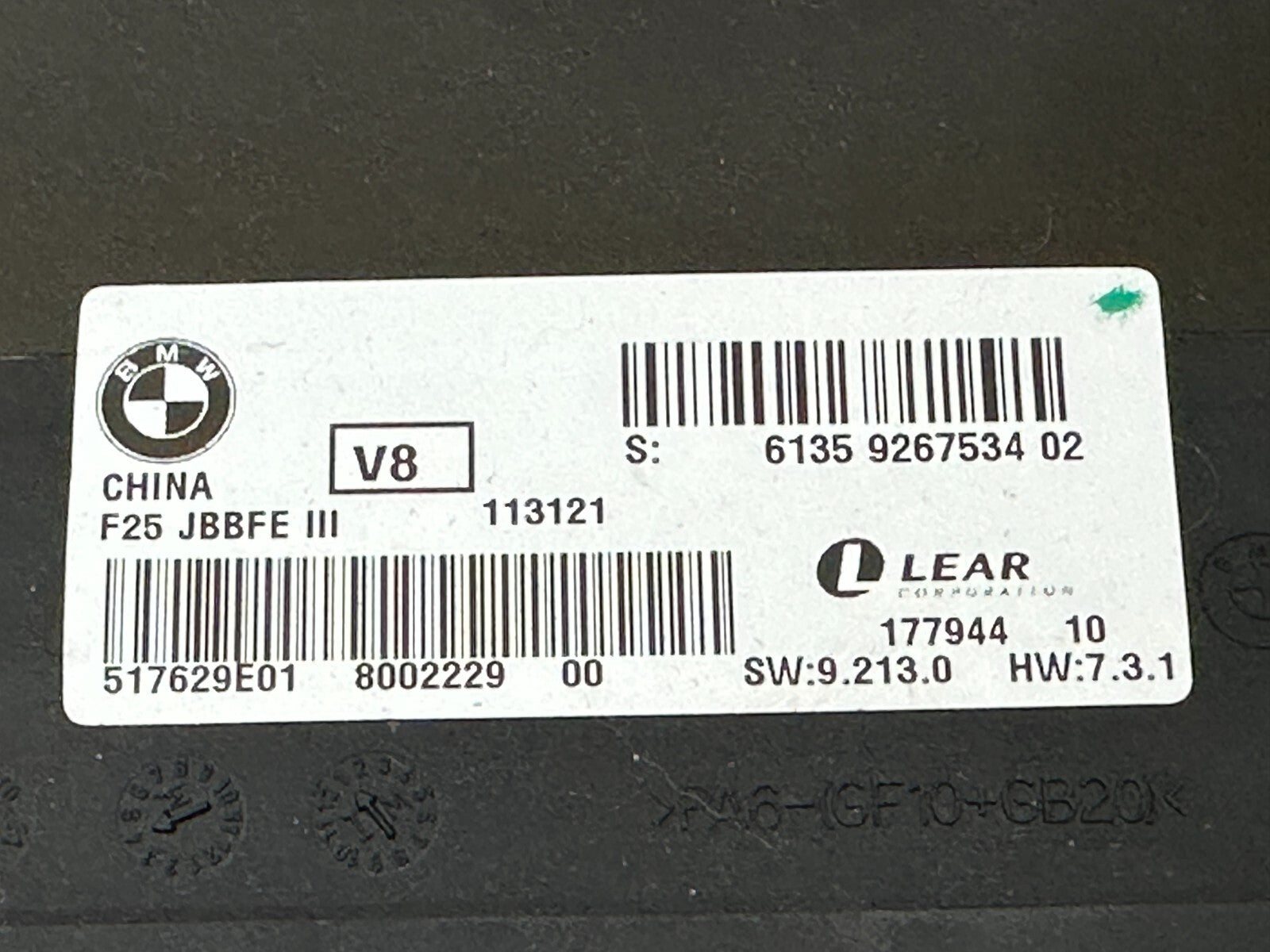 BMW 2011-2017 F25 X3 BODY JUNCTION BOX MODULE OEM 9267534