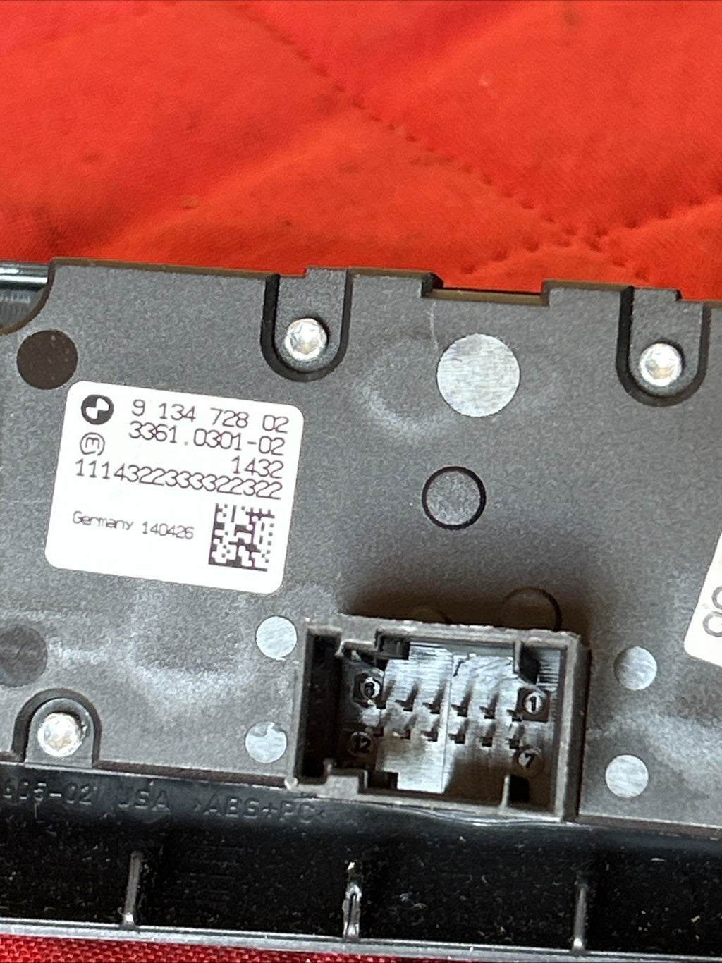 07-13 BMW E70 X5 E71 X6 HEADLIGHT FOG LIGHT CONTROL SWITCH BLACK OEM 9134728