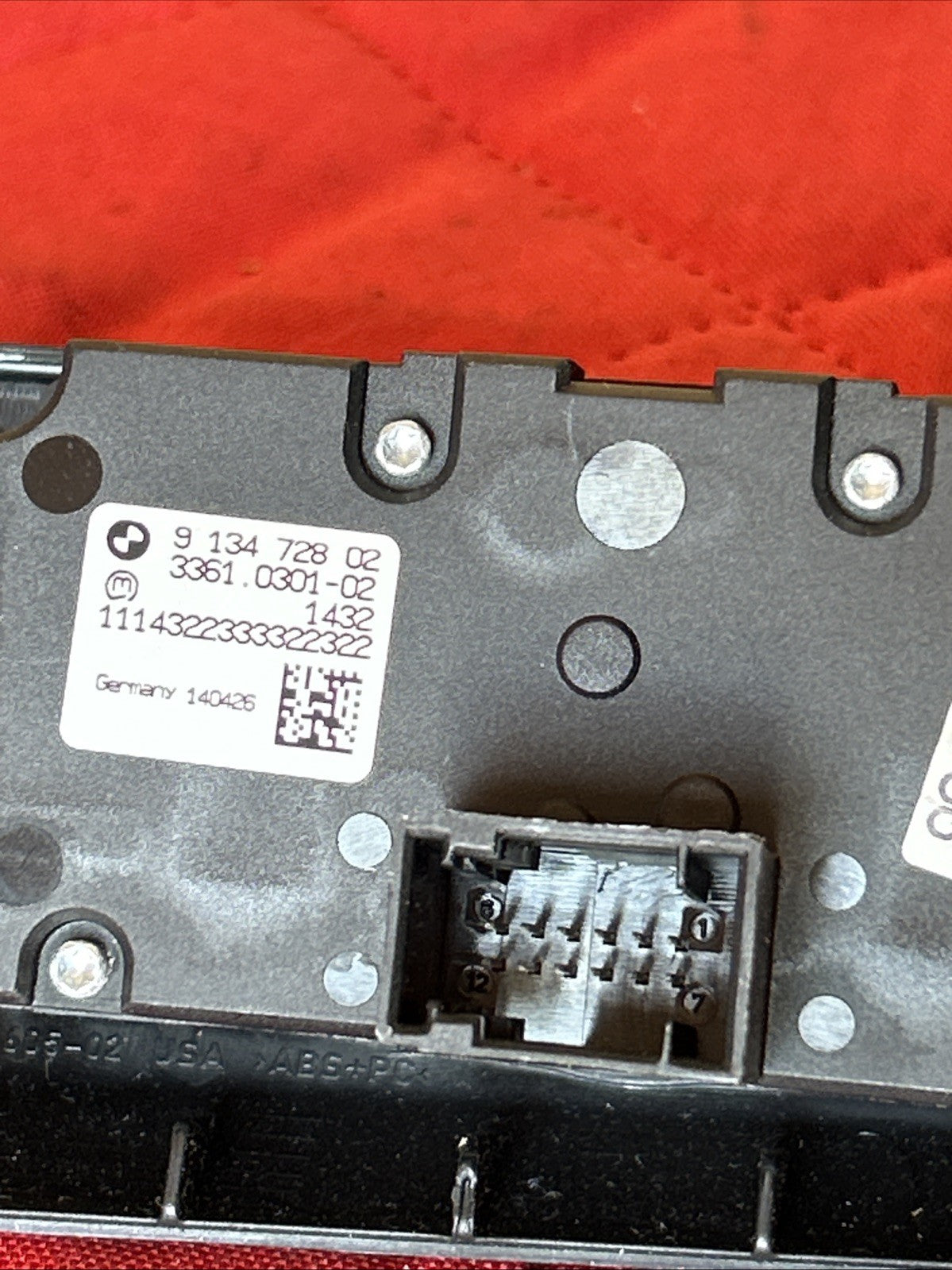 07-13 BMW E70 X5 E71 X6 HEADLIGHT FOG LIGHT CONTROL SWITCH BLACK OEM 9134728