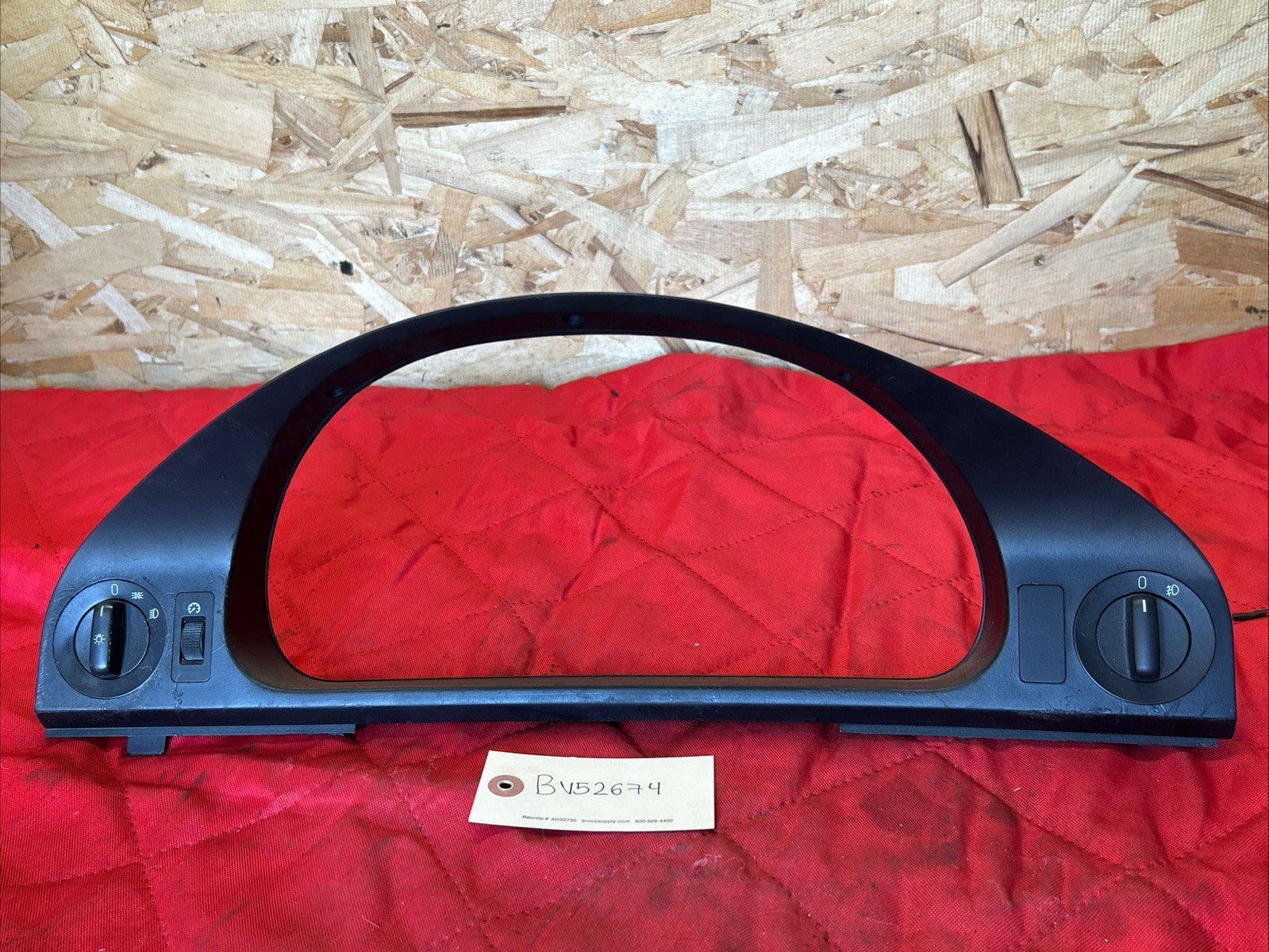 97-03 BMW E39 5 SEREIS Speedometer Cluster Trim Bezel w/ Switches Black 8159735