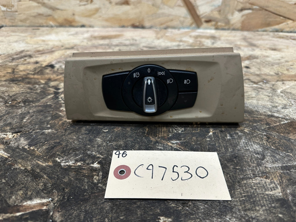 BMW 06-12 E90 HEADLIGHT FOG LIGHT CONTROL SWITCHES W TAN TRIM OEM 9169398