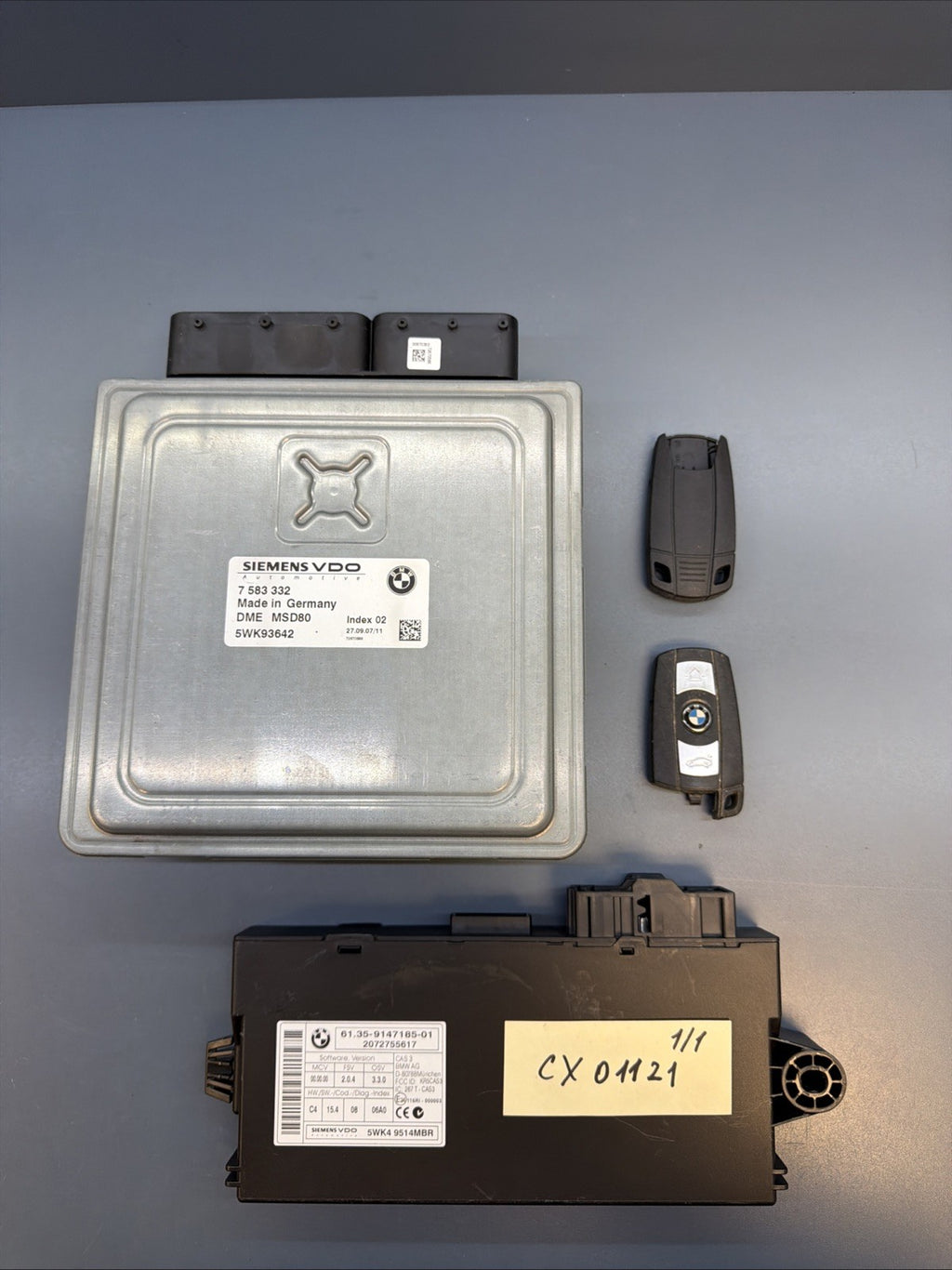 2008-2009-2010 BMW 335i / 535I TURBO ECU CAS KEY MSD80 SET 7583332