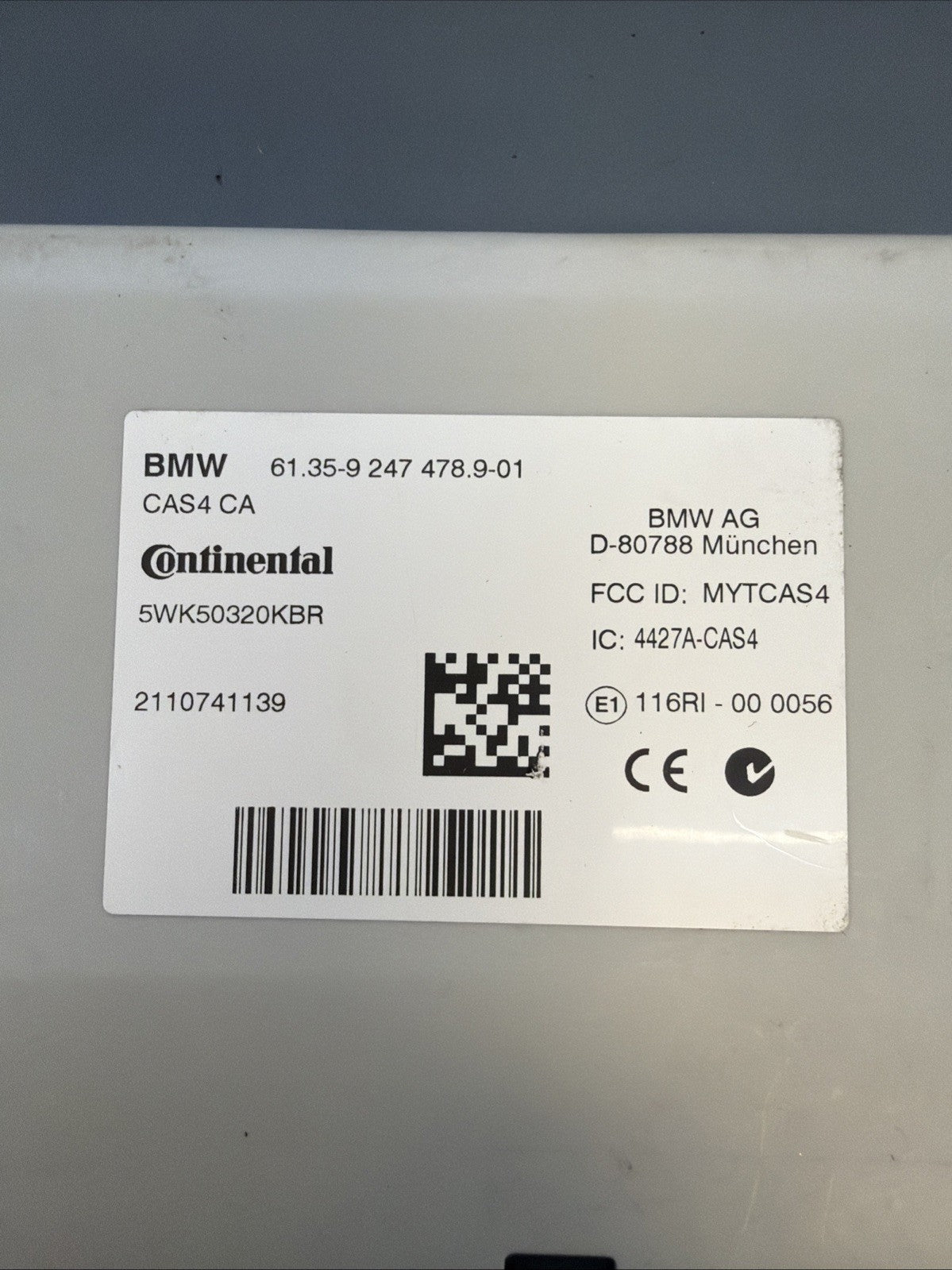 11-12 BMW F25 X3 N52 MSV90 DME ENGINE CONTROL MODULE ECU CAS KEY SET OEM 7623630