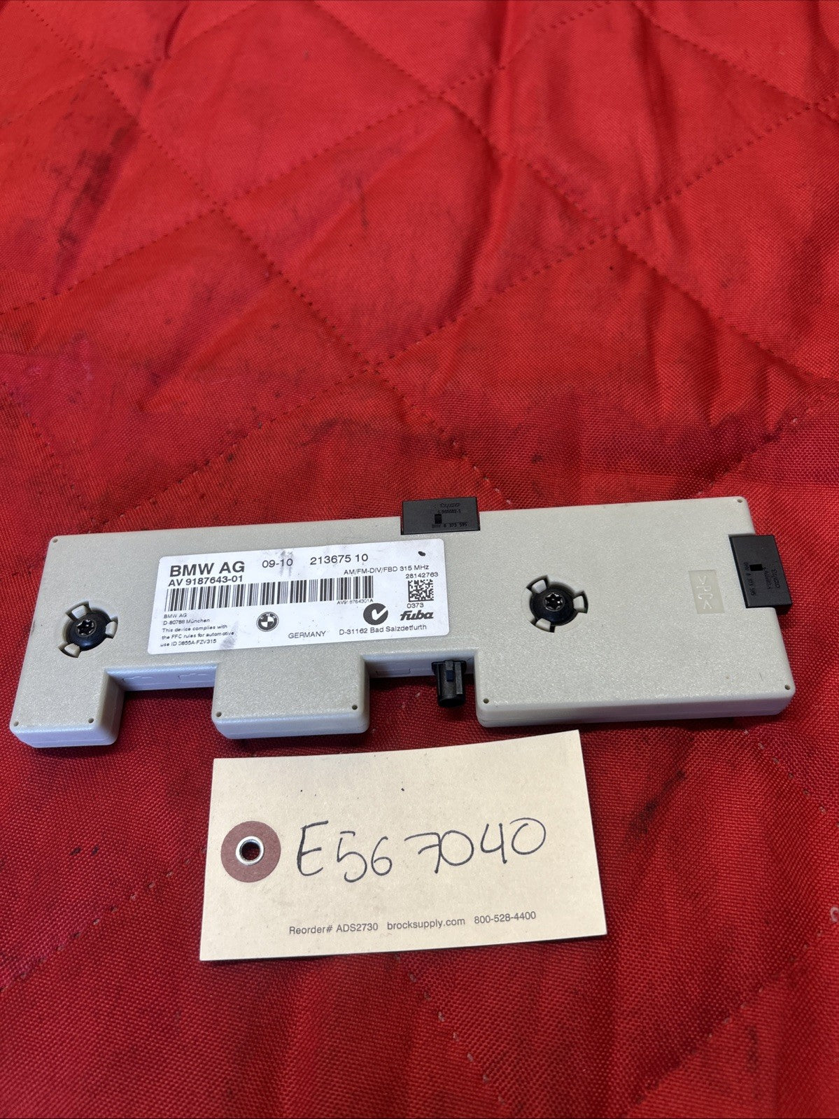 2008 - 2013 BMW E92 E90 E93 M3 Radio Antenna Amplifier Module 9187643-01 OEM