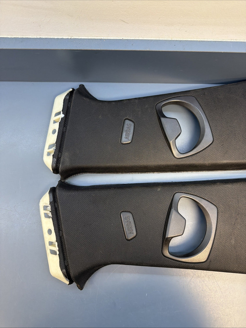 12-18 F30 CENTER LEFT AND RIGHT B PILLAR TRIM MOLDING BLACK SET 7220998 7220997