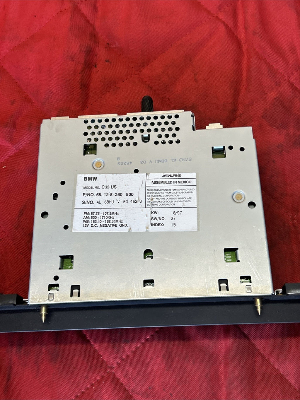 BMW 1995-2006 E39 E53 5 SERIES X5 RADIO CASSETTE PLAYER OEM 8360800