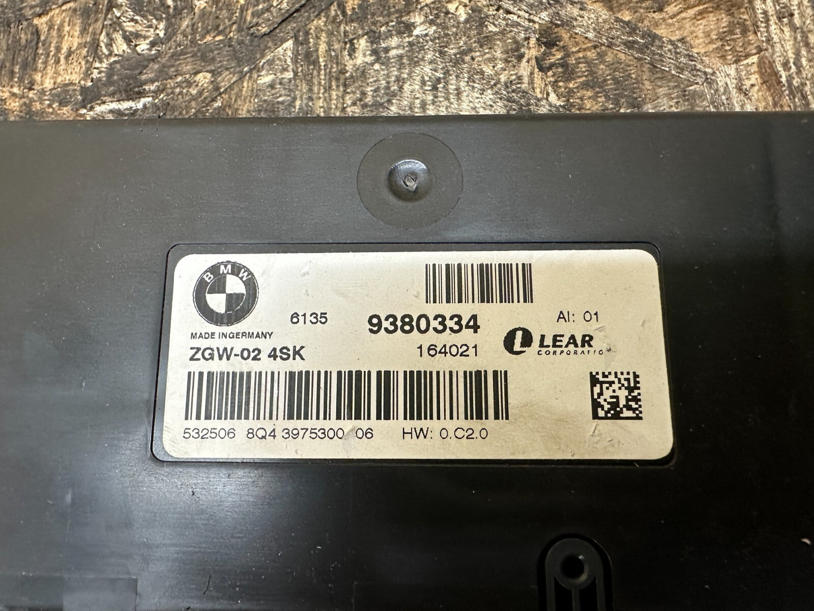 BMW 2011-2017 F25 X3 CENTRAL GATEWAY MODULE OEM 9380334