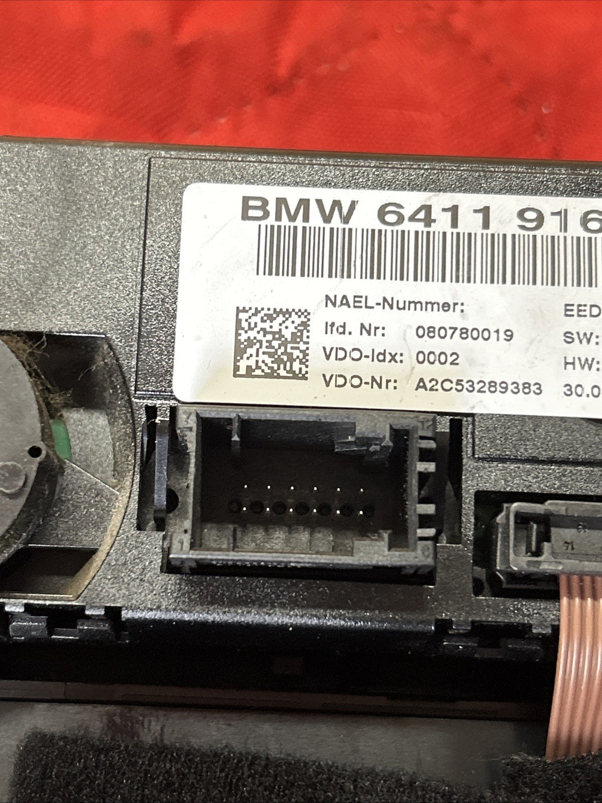 07-09 BMW E90 E93 E93 3 SERIES AC HEATER CLIMATE CONTROL TEMPERATURE OEM 9162983