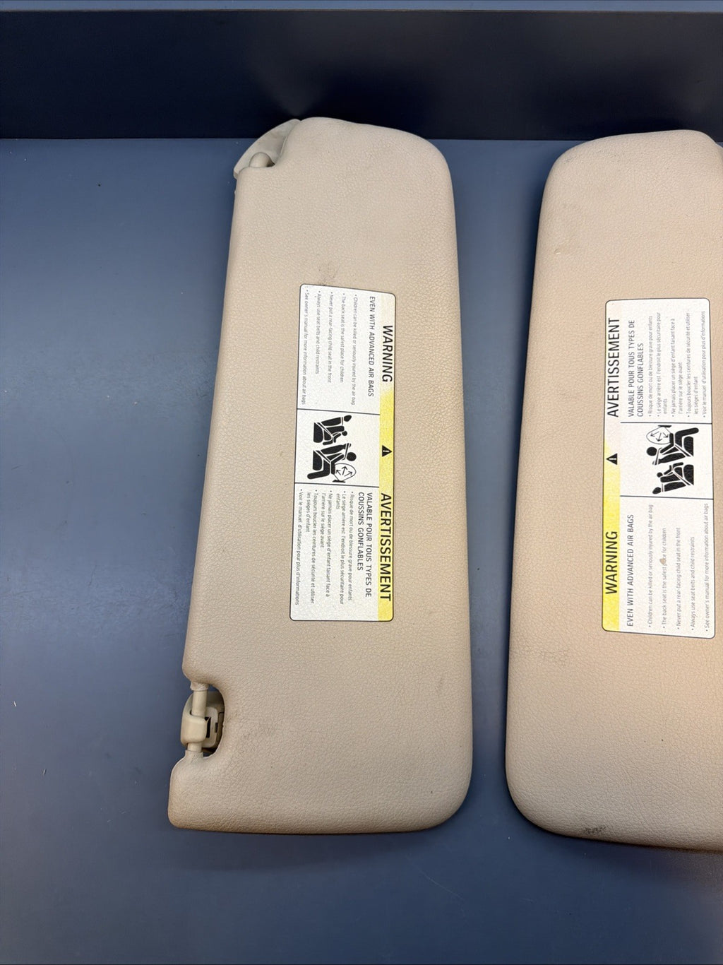 BMW F10 5 SERIES SUN VISOR MIRROR LEFT RIGHT PAIR OEM 6905983 BEIGE