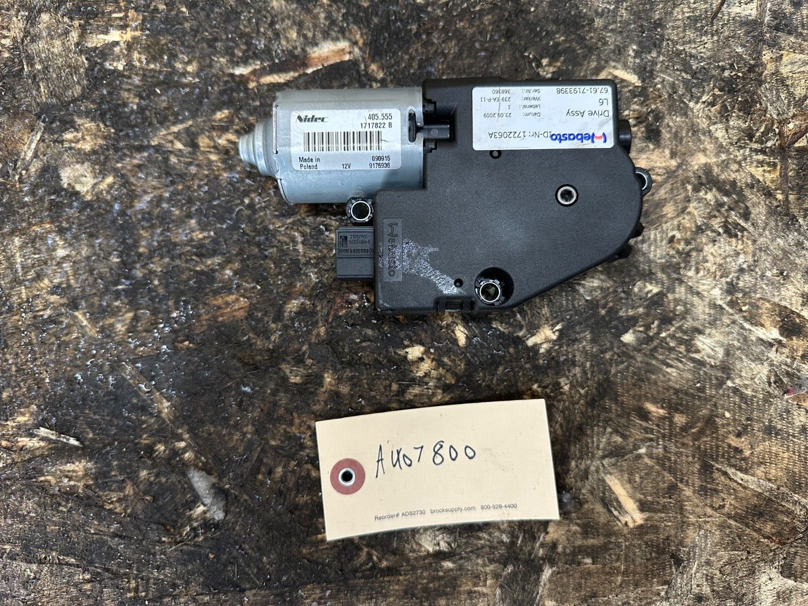 2006-2013 BMW E90 335xi POWERED SUN ROOF MOTOR OEM BMW 7193398
