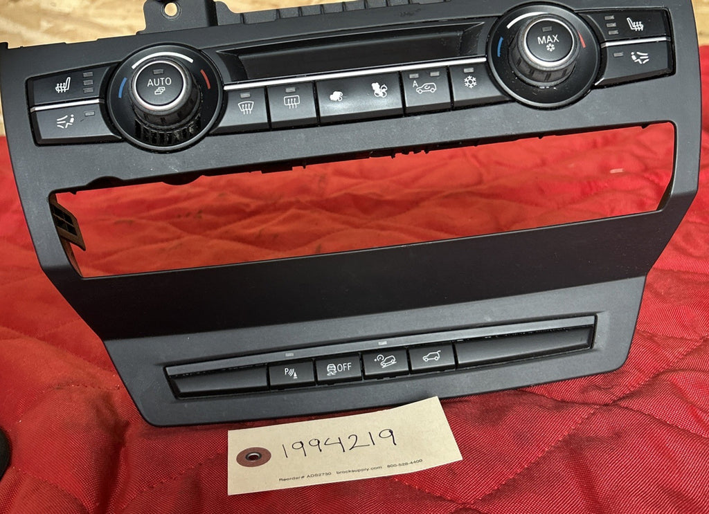 2007 - 2013 BMW X5 Climate Control Module DTC Switch Panel OEM 0117729