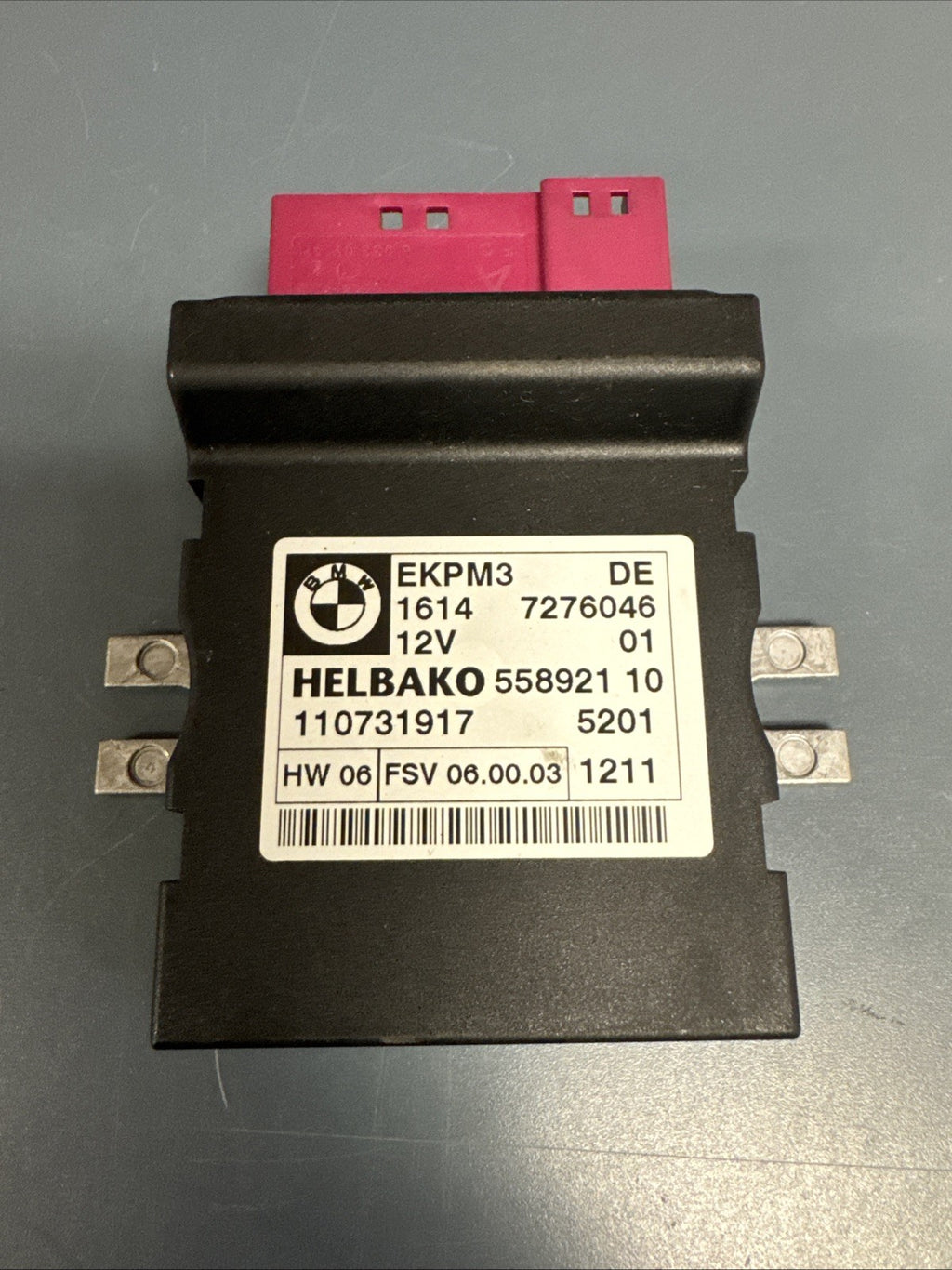 06-13 OEM BMW E88 E90 E93 N54 N55 Helbako Fuel Pump Relay Control Module EKPM3