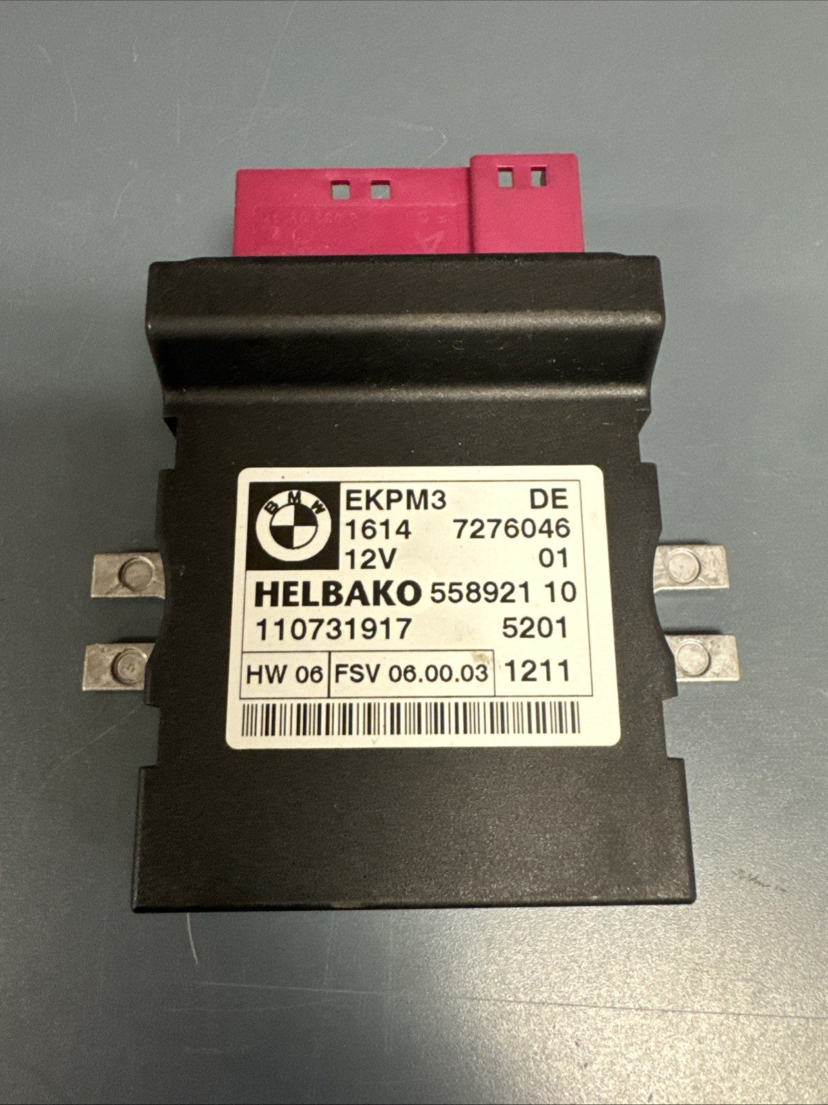06-13 OEM BMW E88 E90 E93 N54 N55 Helbako Fuel Pump Relay Control Module EKPM3