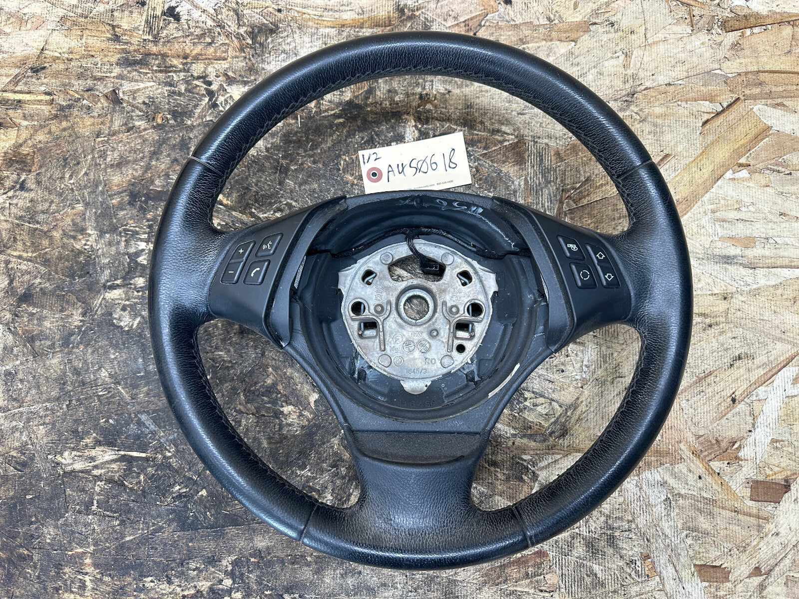 BMW 2006-2012 E90 E9X 3 SERIES BLACK LEATHER STEERING WHEEL OEM 3375E901