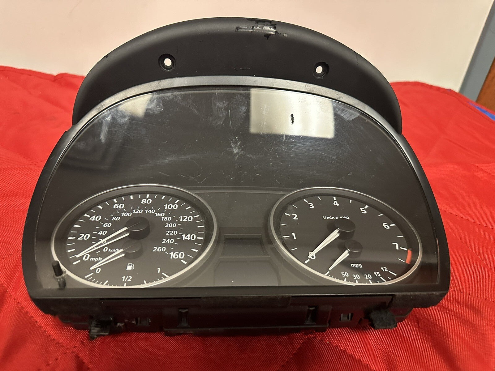 06-08 BMW 325I E90 E92 E93 SPEEDOMETER INSTRUMENT CLUSTER OEM 186K 9110213