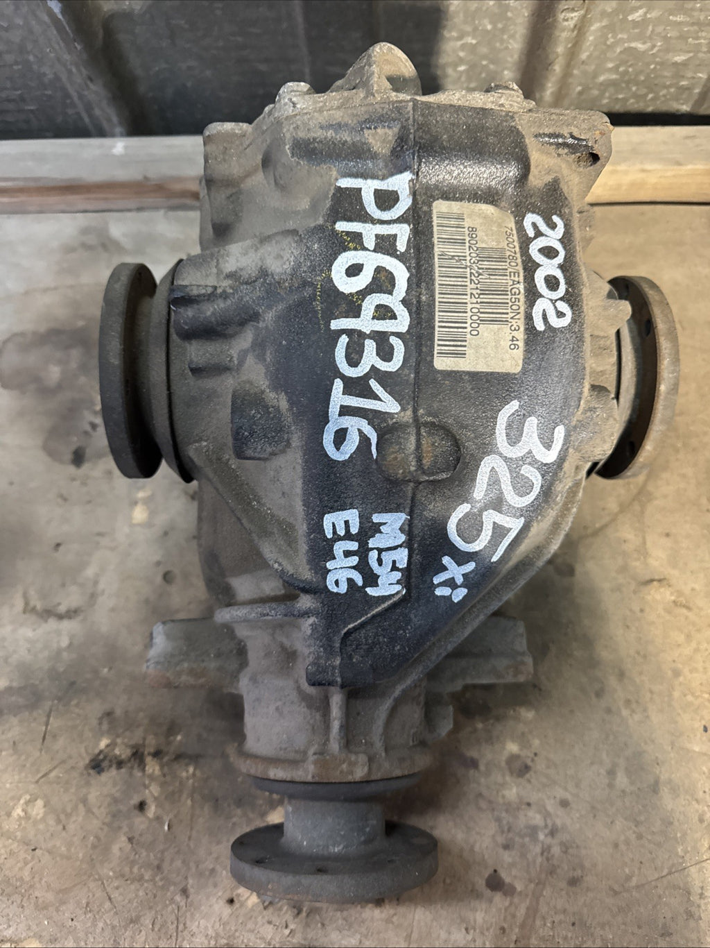 BMW REAR DIFFERENTIAL E46 SERIES 325XI FINAL DRIVE 3.46 7500780