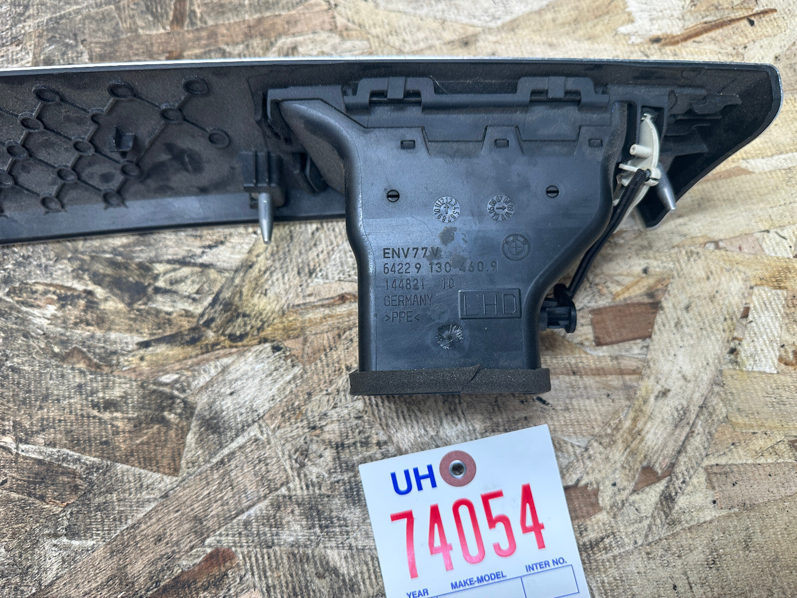 BMW 05-13 E90 3 SERIES RIGHT DASH VENT TRIM ALUMINUM OEM 9147391