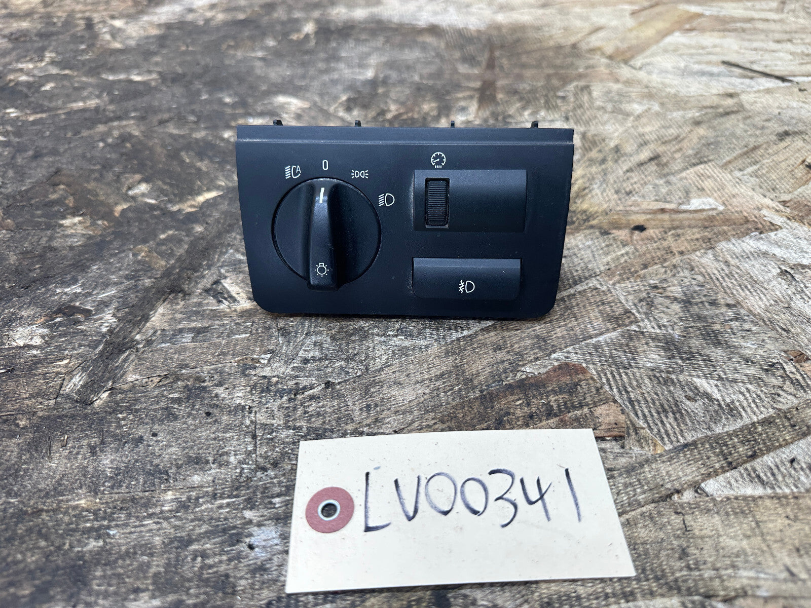 BMW 99-06 E53 X5 HEADLIGHT FOG LIGHT DIMMER CONTROL SWITCH BLACK OEM 6909777