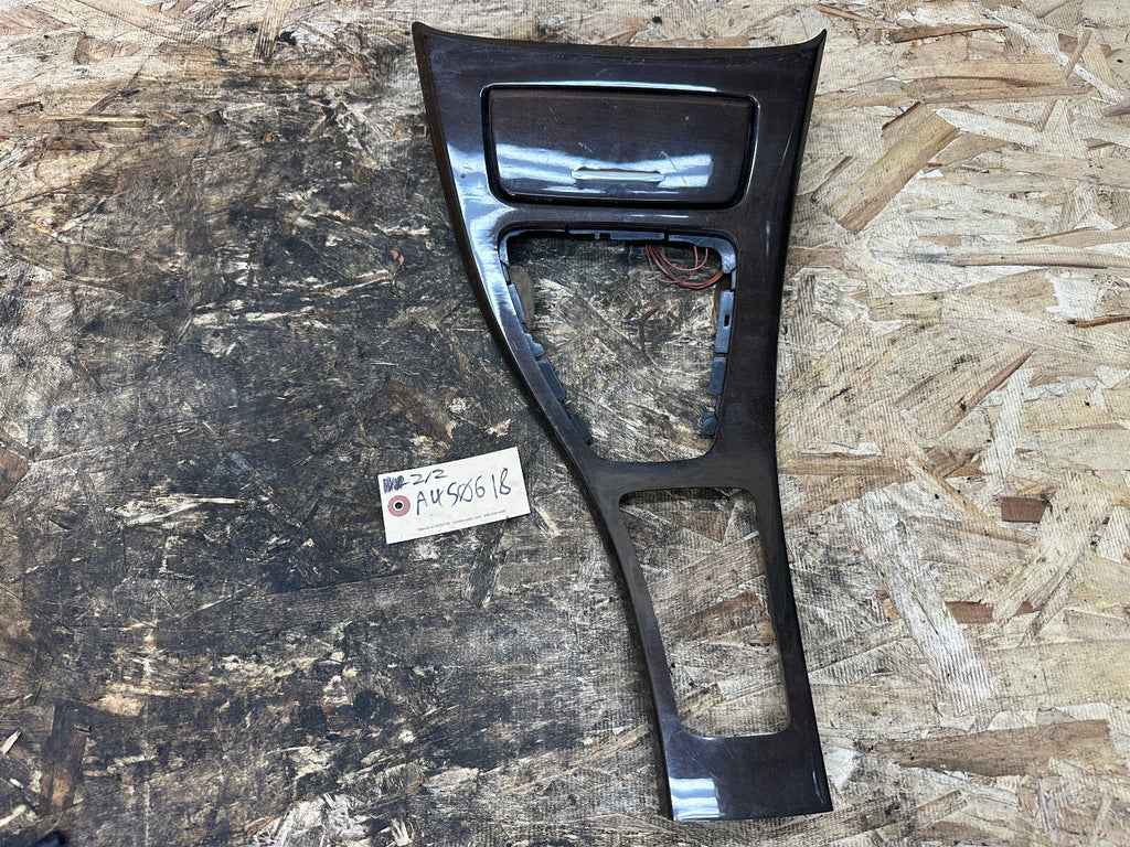 BMW 06-12 E90 3 SERIES NUTWOOD CENTER CONSOLE TRIM PIECE W ASH TRAY 9170875