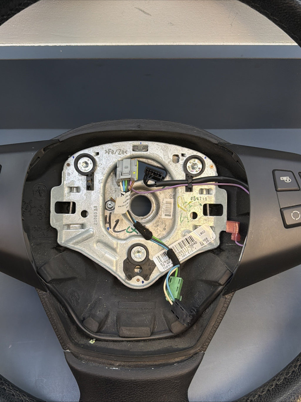 07-13 BMW X5 Xdrive35I E70 Spoke Black Leather Steering Wheel Assy 6789971 OEM