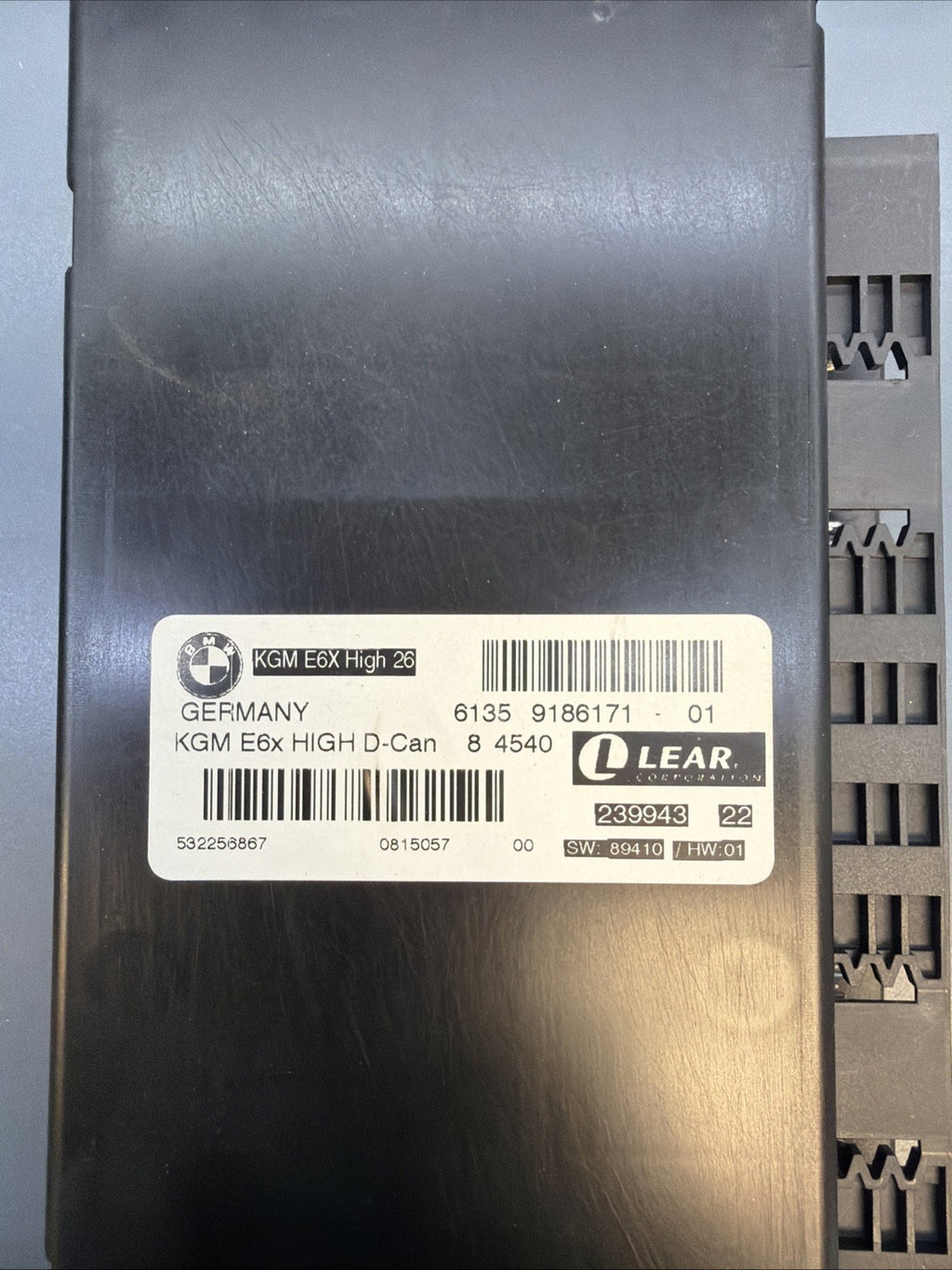BMW 5 E60 Body Gateway Control Module 6135918617101 KGM E6x HIGH D Can 9186171