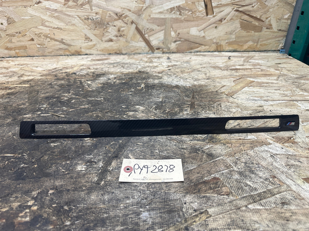 BMW 07-13 E90 3 SERIES M3 GLOSSY BLACK FOLDING CUP HOLDER DASH TRIM OEM 7130742