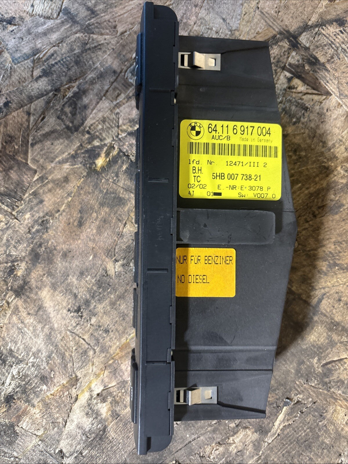 01 02 03 04 05 BMW 325I E46 AC CLIMATE TEMPERATURE CONTROL SWITCH OEM 6917004