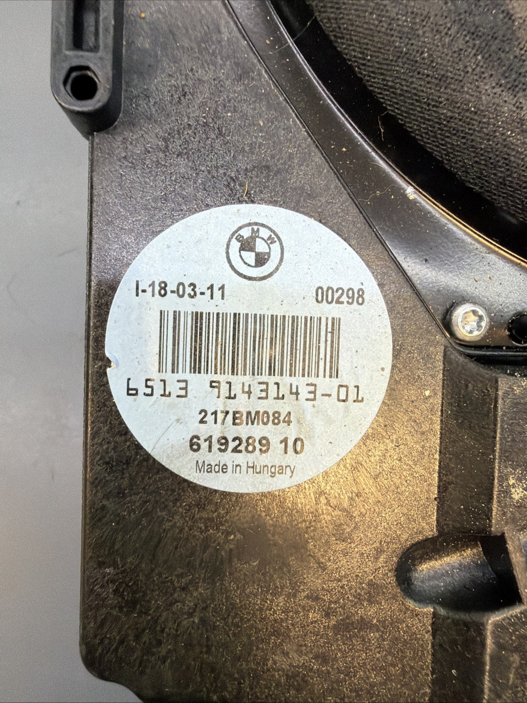 08-13 BMW E92 E90 3 SER FRONT LEFT & RIGHT HI-FI SUBWOOFER SET 9143143 9143144