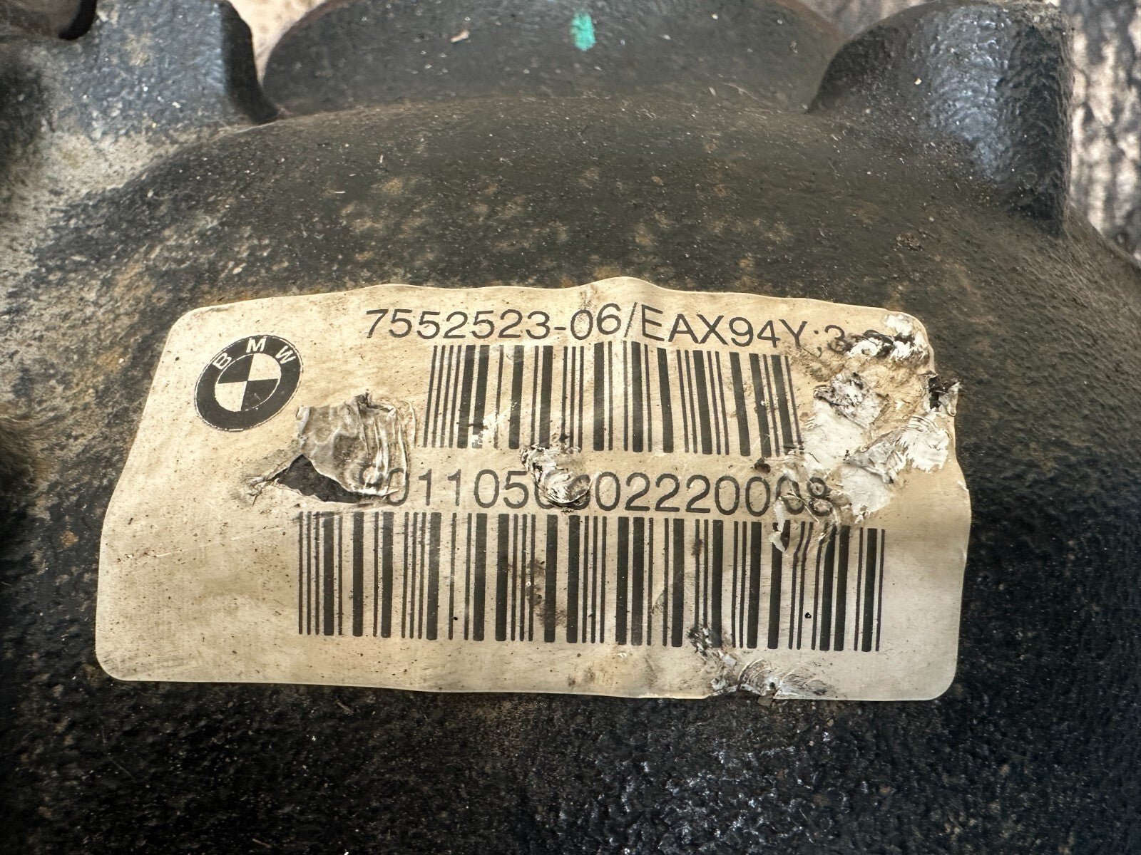 BMW E70 X5 REAR DIFFERENTIAL FINAL 3.64 DRIVE OEM 7552523 33107552523