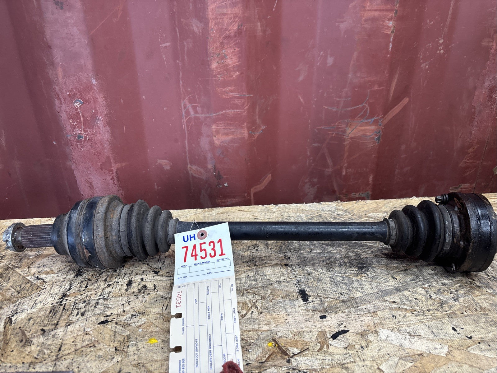 BMW OEM CV AXLE REAR LEFT  7 SERIES E38 USED M62 ENGINE 1999 3321 1227730