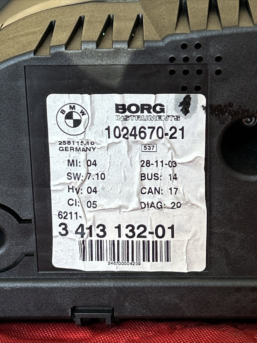 2004-2006 BMW X3 E83 Speedometer Instrument Cluster 3413132 152K MILES