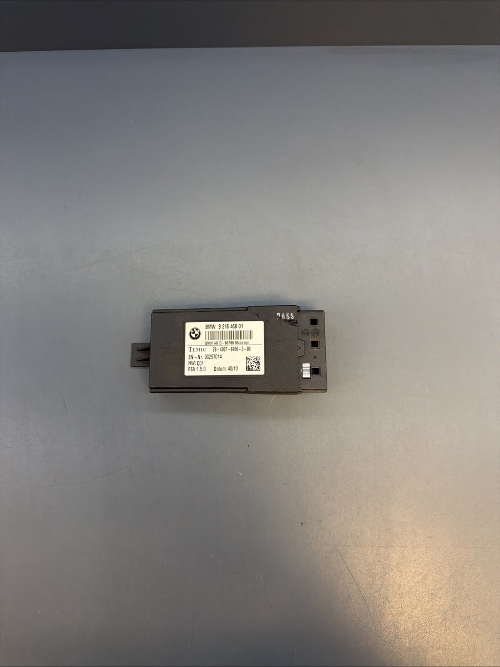 11-16 BMW 528I 535I 550I F10 SEAT CONTROL MODULE UNIT TEMIC 9216468 OEM