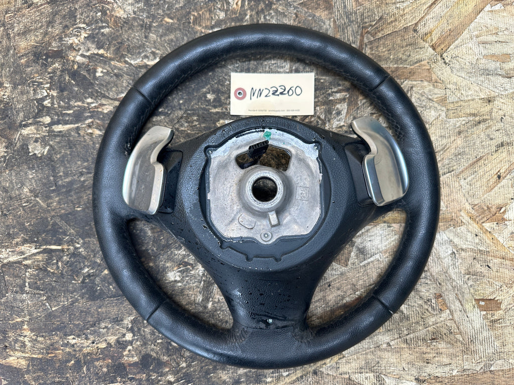 BMW 06-11 E90 3 SERIES BLACK LEATHER SPORT STEERING WHEEL W PADDLES OEM 6795858