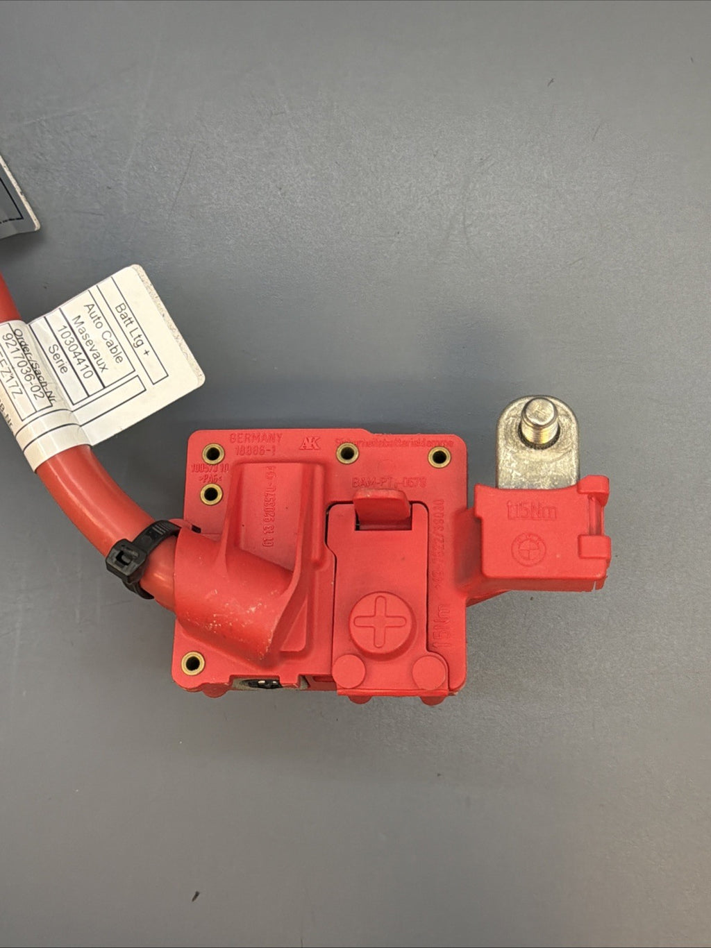 OEM BMW F06 F10 F12 5 6 Series Positive Battery Cable BST Plus Pole OEM 9217036