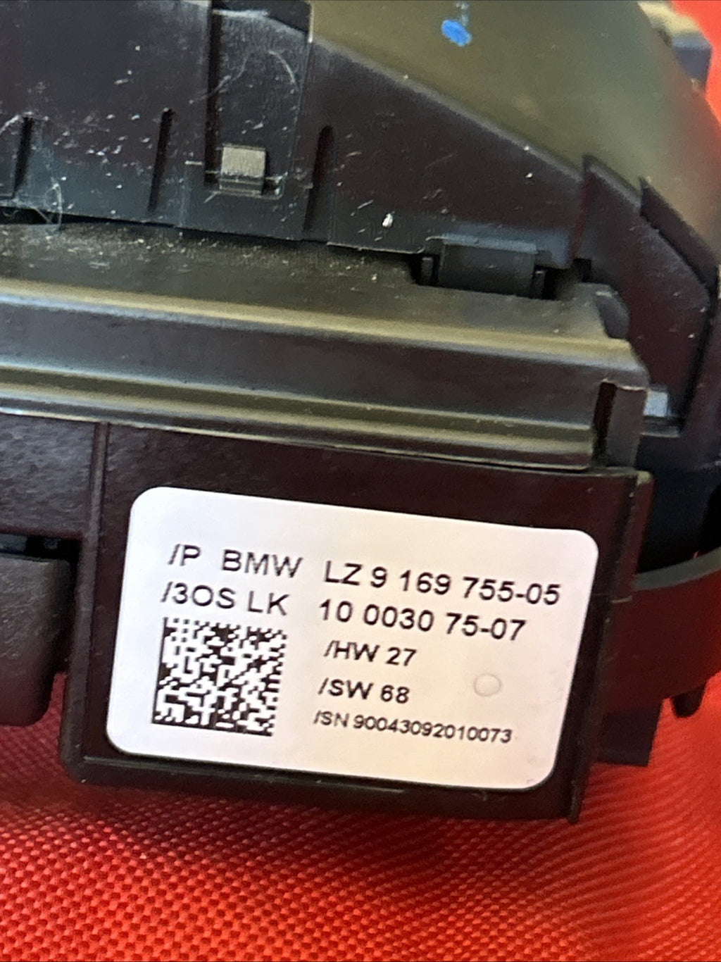 BMW 06-12 E90 STEERING COLUMN SWITCH MODULE HEATED W/ CLOCK SPRING OEM 9169755