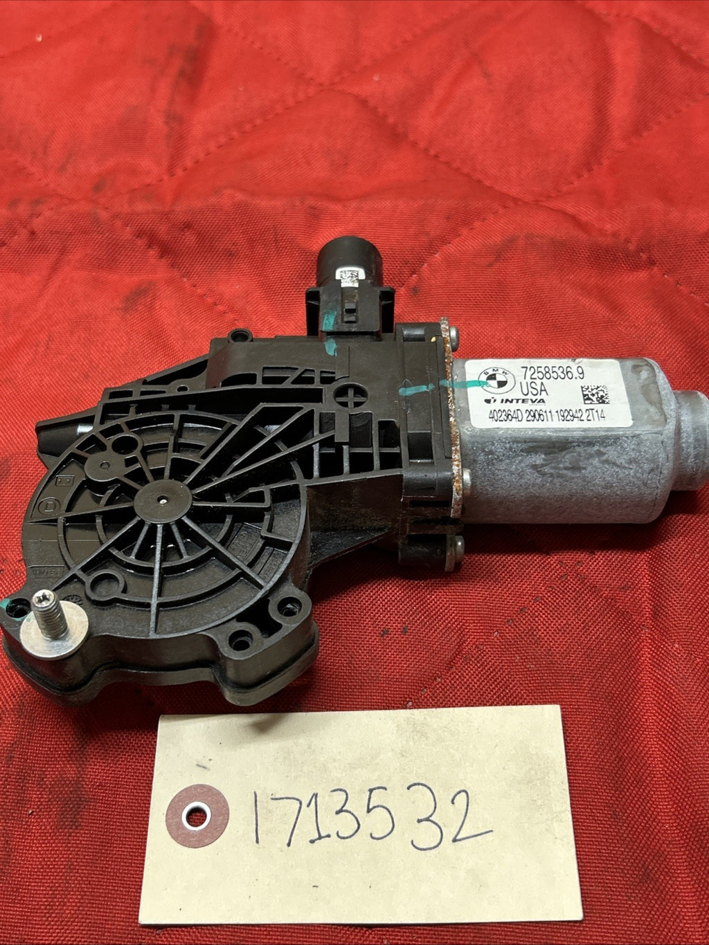 2011 - 2017 BMW X3 F25 Rear Right Side Door Power Window Motor 7258536