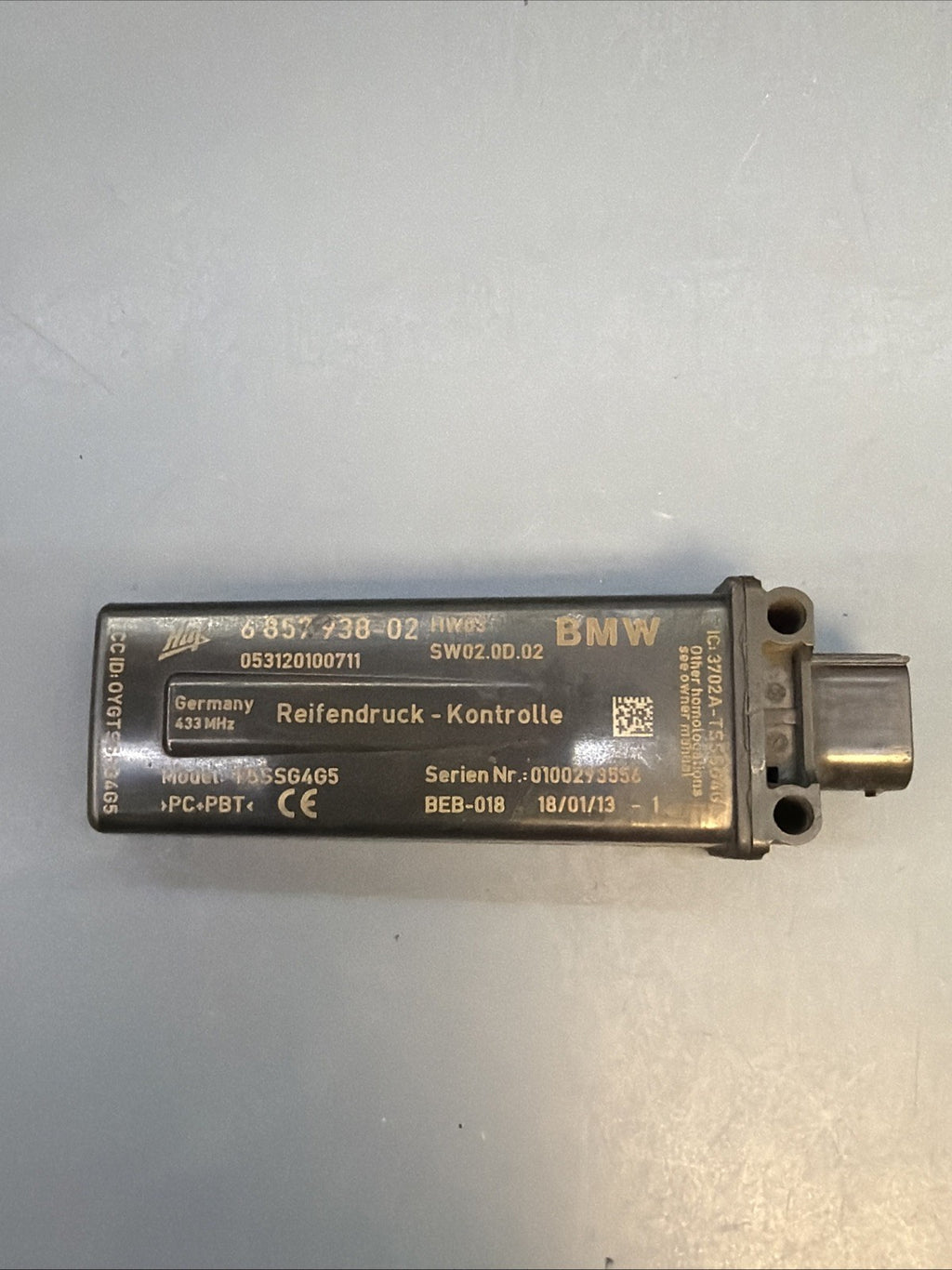 2011-2016 BMW 5 6 7 SERIES TPMS TIRE PRESSURE SENSOR CONTROL MODULE RDC 6857938