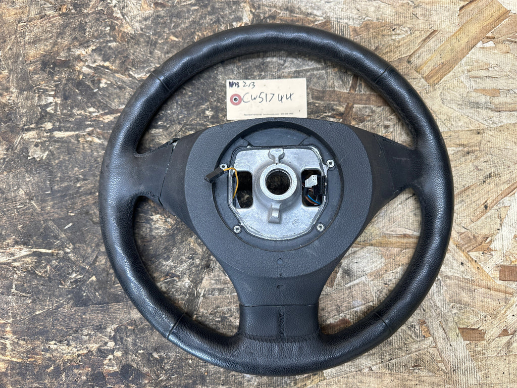 BMW 2004-2010 E60 3 SPOKE BLACK LEATHER STEERING WHEEL OEM 6079000