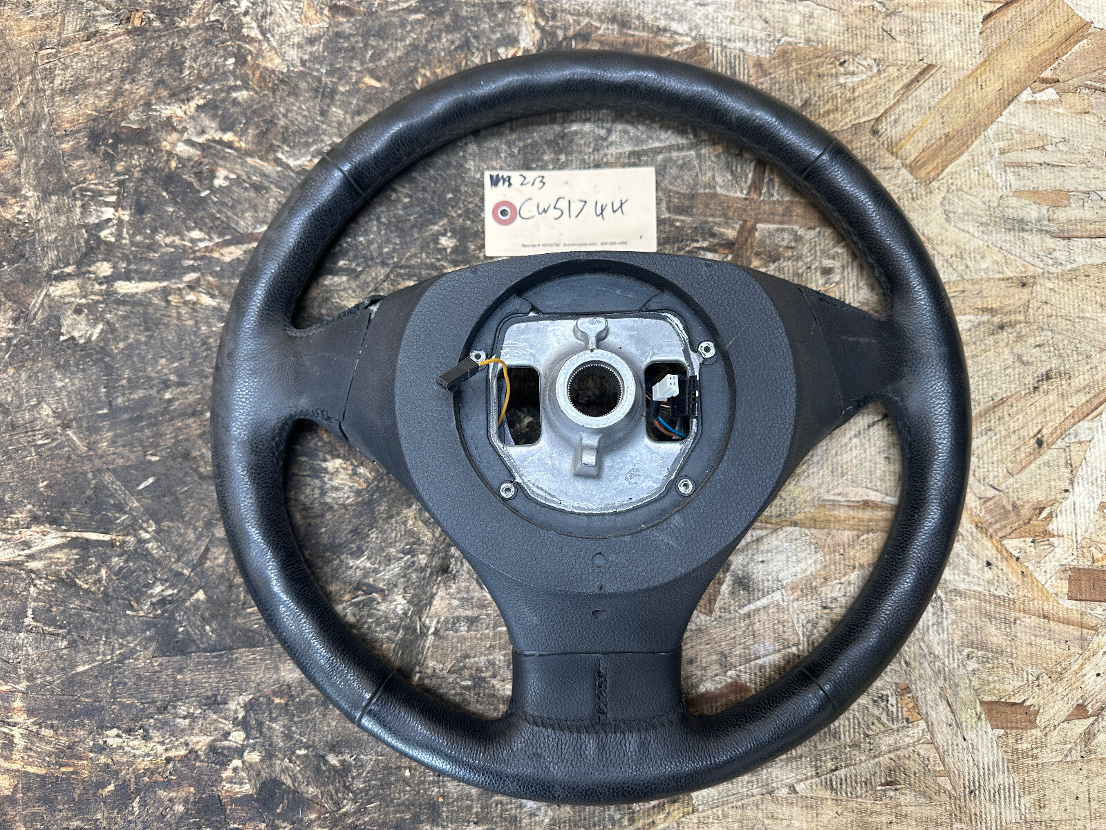 BMW 2004-2010 E60 3 SPOKE BLACK LEATHER STEERING WHEEL OEM 6079000