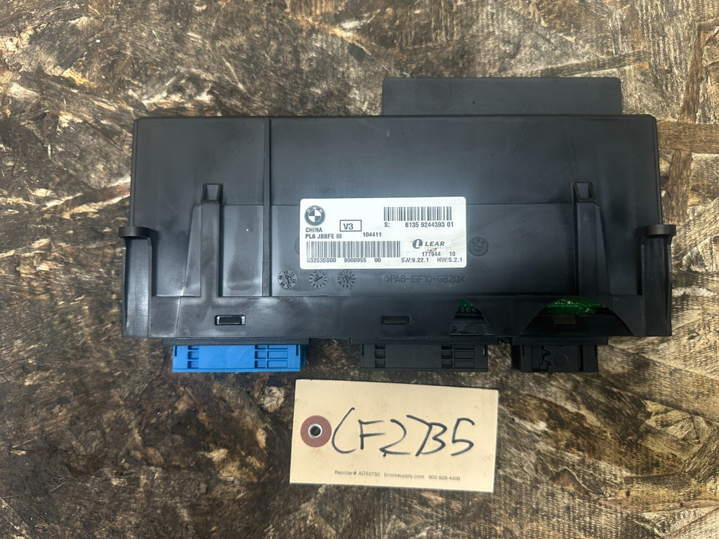 BMW 2010-2017 F10 5 SERIES BCM BODY CONTROL MODULE JUNCTION BOX OEM 9244393