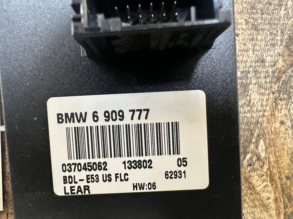 BMW 99-06 E53 X5 HEADLIGHT FOG LIGHT DIMMER CONTROL SWITCH BLACK OEM 6909777