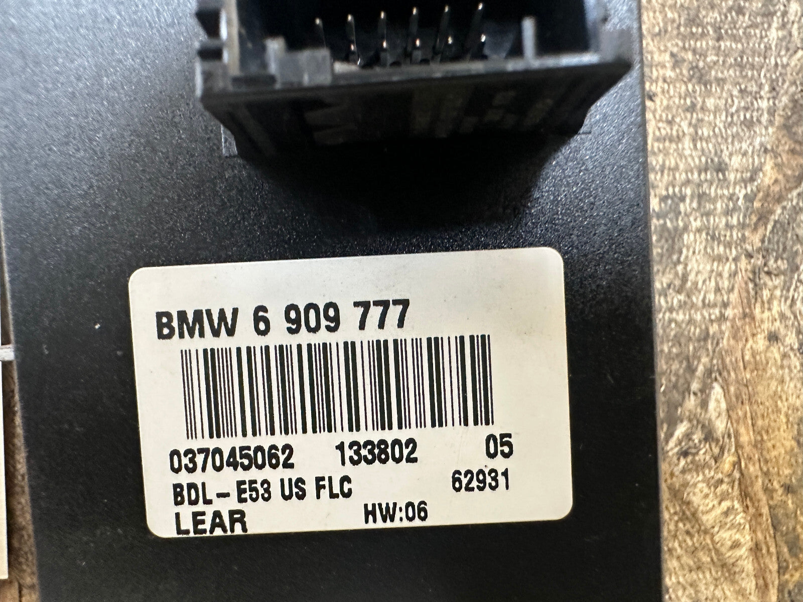BMW 99-06 E53 X5 HEADLIGHT FOG LIGHT DIMMER CONTROL SWITCH BLACK OEM 6909777